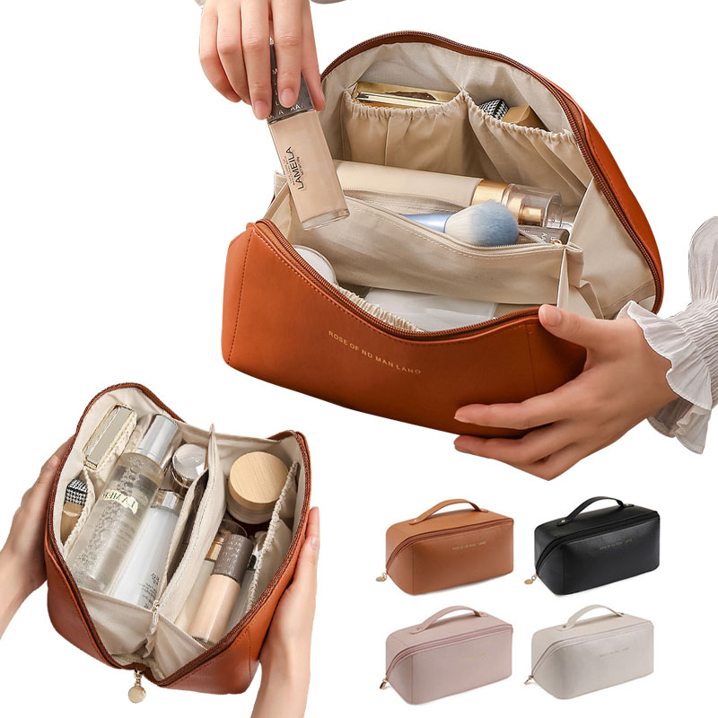 Luxury Skincare Box - กระเป๋าจัดระเบียบเครื่องสำอางสุดหรูสำหรับผู้หญิง กระเป๋าใส่เครื่องสำอาง กระเป๋าเก็บเครื่องสำอาง กระเป๋าเดินทาง ซิป กล่องใส่เครื่องสำอางสำหรับสุภาพสตรี