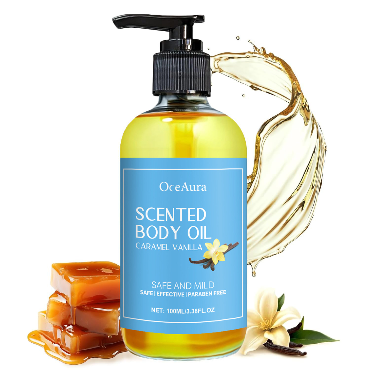 Luxury Skincare Oil - Magic Luxury Caramel วานิลลาน้ํามันนวดตัวสําหรับนวด Hydrating Nourishing