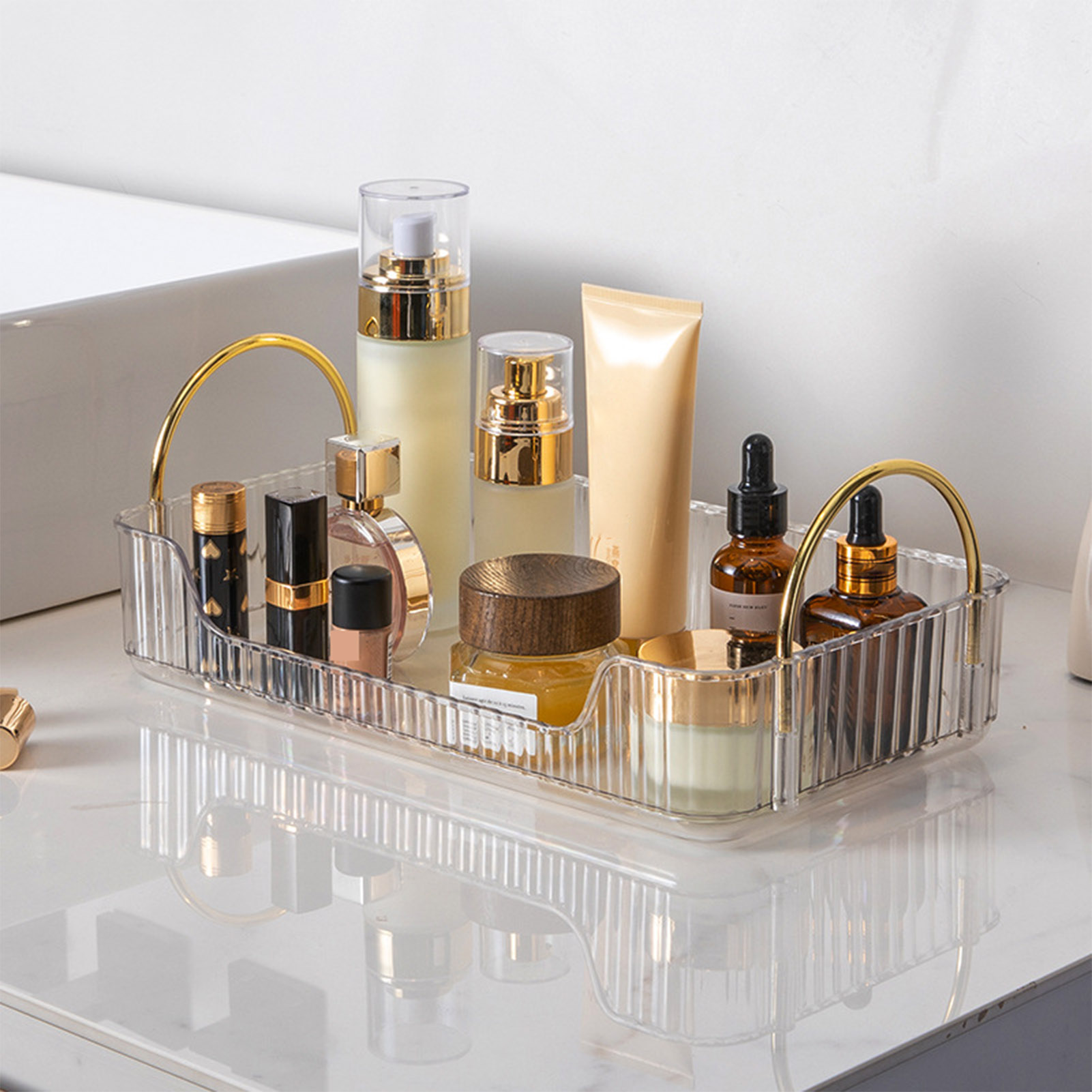ชั้นวางของในห้องน้ำ อะคริลิคหร - Luxury Skincare Box บทวิจารณ์และราคา