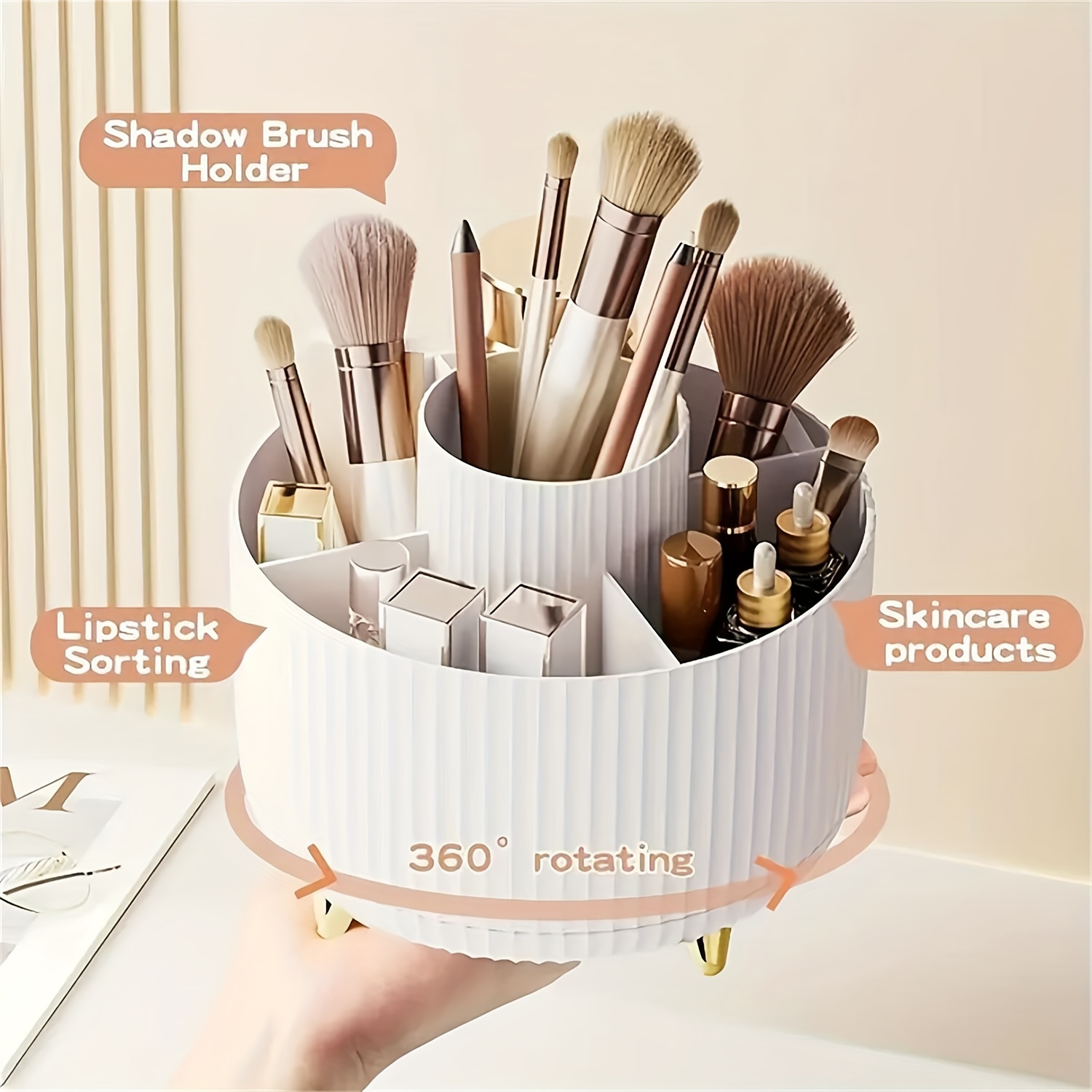 กล่องเก็บเครื่องสำอางหมุนได้ 3 - Luxury Skincare Design บทวิจารณ์และราคา
