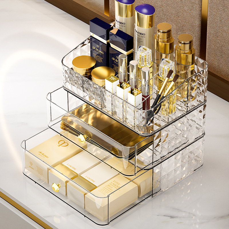 กล่องเก็บเครื่องสำอางลายเพชร ด - Luxury Skincare Box บทวิจารณ์และราคา