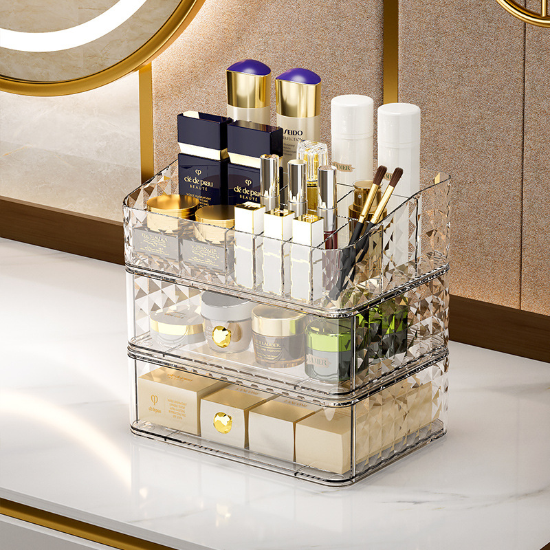 กล่องเก็บเครื่องสำอางลายเพชร ด - Luxury Skincare Box บทวิจารณ์และราคา