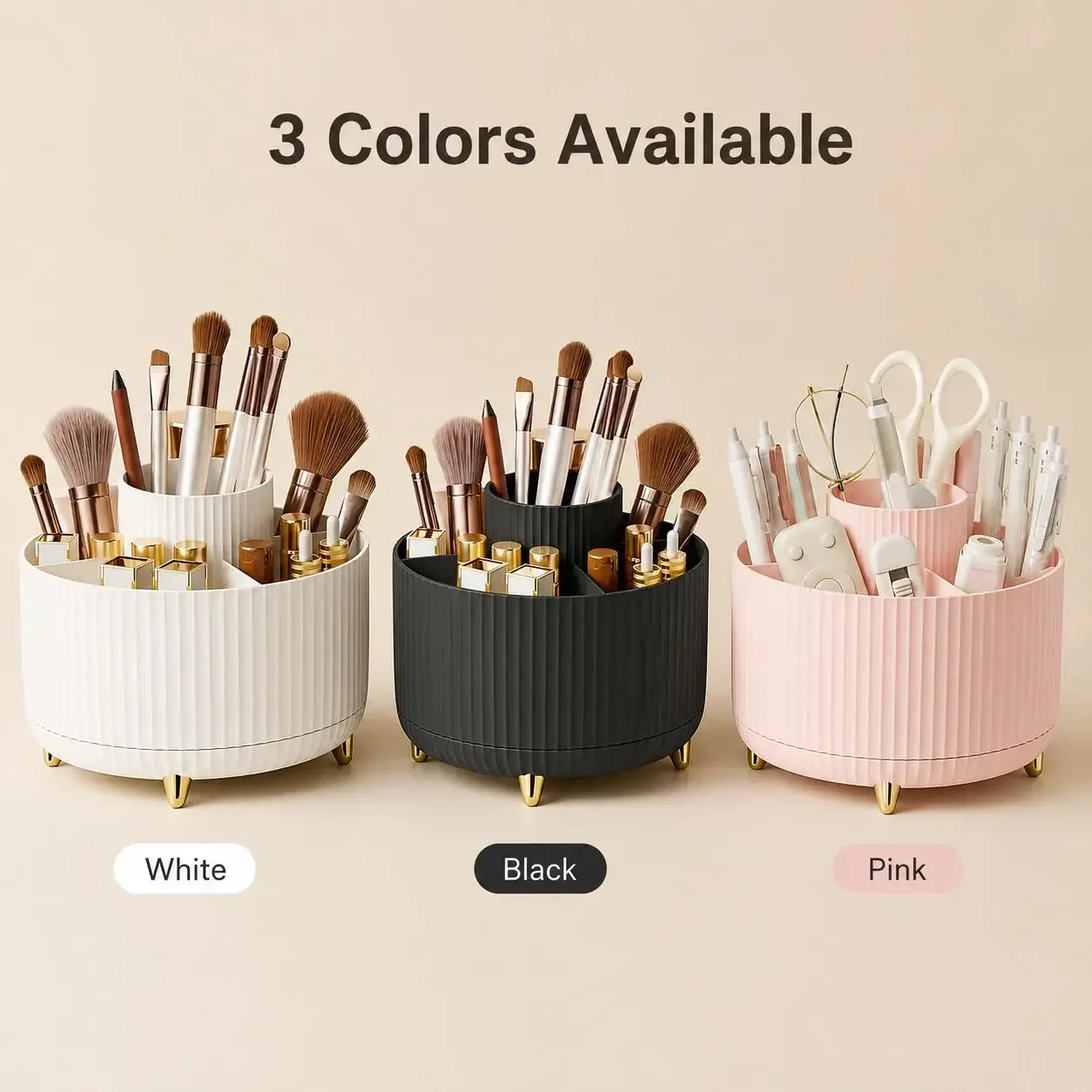 กล่องเก็บเครื่องสำอางหมุนได้ 3 - Luxury Skincare Box บทวิจารณ์และราคา